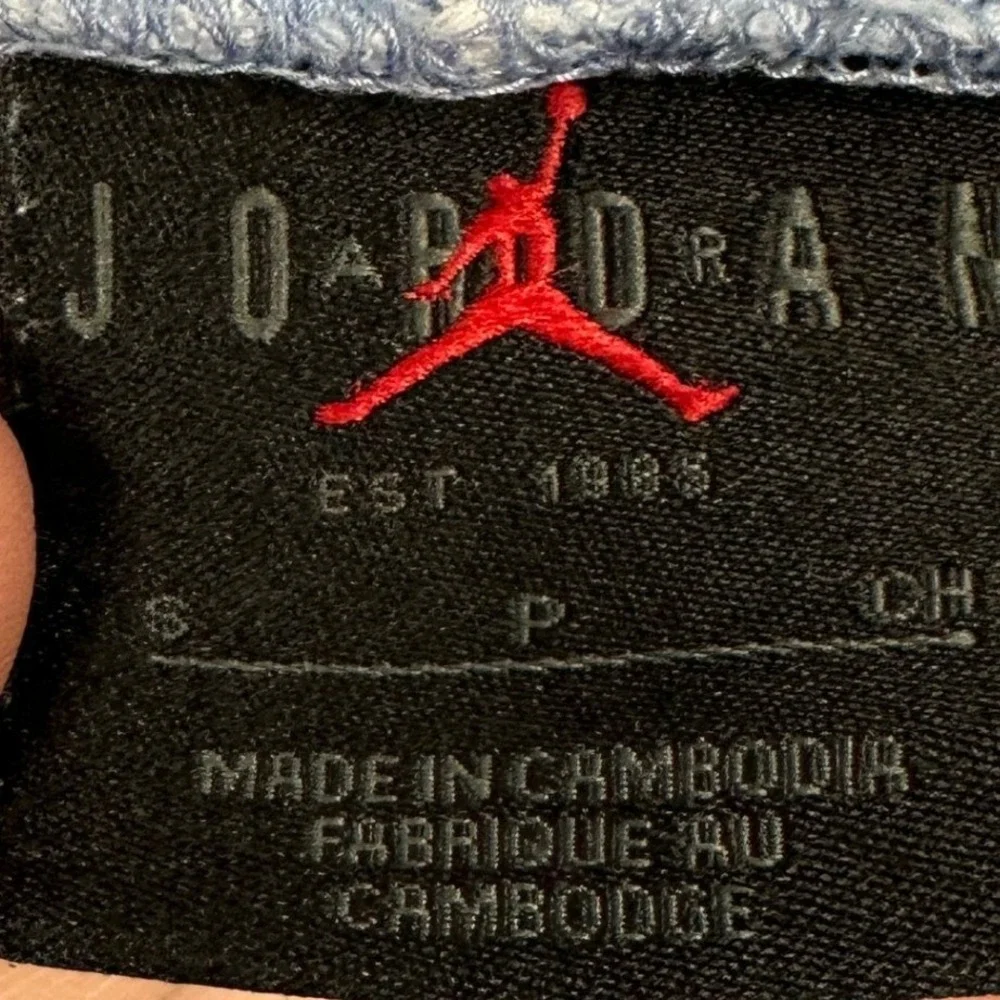 Jordan Sweatpants Mens Small Flight Acid Wash Light Wash Blue Jogger Drawstring